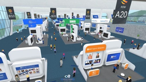 A screenshot example of the virtual setting of the 2020 Global Concrete Summit.