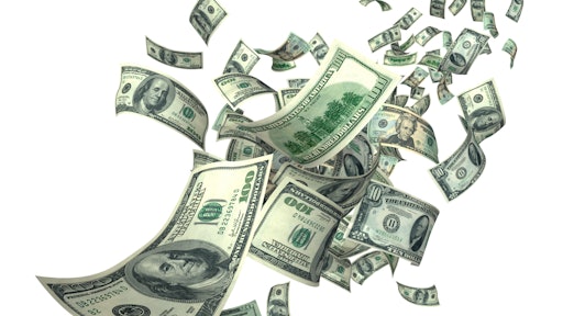 Money Fall Fly Green