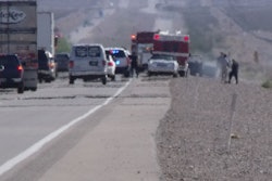 Mojave Desert highway hot pavement reflective