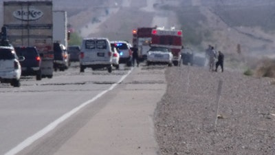Mojave Desert highway hot pavement reflective