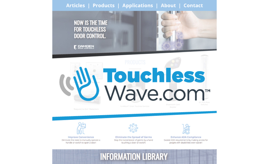 Camden's TouchlessWave website