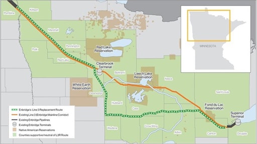 The 36-in. concrete Line 3 will cross 13 Minnesota counties, ten of which were above the statewide average for COVID-19 cases and several seeing spikes in deaths.