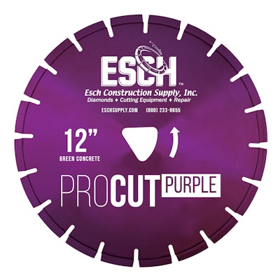 Esch's Pro Cut Purple concrete blade.