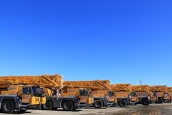 A snapshot of Liebherr All-terrain cranes in Bay LTD’s fleet.
