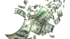 Money Fall Fly Green