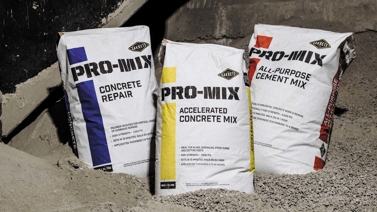 The Sakrete Pro Mix Concrete Mix Line Concrete Repair, Accelerated