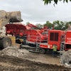 The concrete was crushed on-site for beneficial reuse. The team was also able to recycle ferrous and nonferrous metal, and any debris went to the landfill.