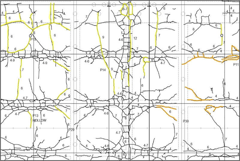 Example Crack Map How to Evaluate and Troubleshoot Concrete Cracks - Recommendations ...