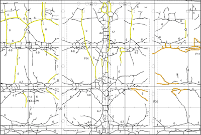 Troubleshooting cracks in concrete, Figure 2 - Crack Map