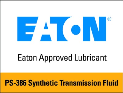 Be cautious when choosing an approved transmission fluid and don't get fooled by marketing jargon. In the case of an Eaton PS-386 approved product, this label should appear on the product.