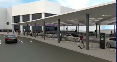 The Las Vegas Convention Center Loop offers a scalable solution with a maximum capacity at an estimated 4,400 people per direction per hour with approximately 60 autonomous Tesla vehicles.