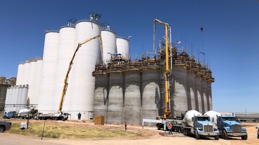 Arizona Grain Slipform Silo Construction Required 9-Day Long Continuous Concrete Pour