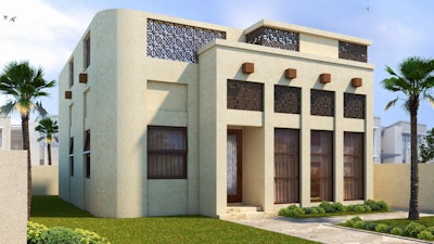 The CyBe and Korodur 3D printing process ensures high efficiency, reduced construction times, and low production costs.