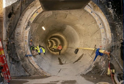 The inside diameter of the Las Vegas Convention Center Loop tunnel is 12 ½ ft., which is the perfect size for a single lane of vehicles to run through.
