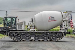 The Prinoth PANTHER T16 served as a starting point for the off-road concrete mixer. It has a 33,500-lb. payload capacity and typically hauls digger derricks, aerial devices, cranes, drills and more into challenging terrain.