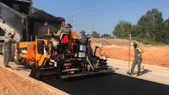 Starting the pull at the right depth is an important step while paving.