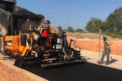 Starting the pull at the right depth is an important step while paving.