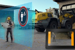 The moment the active personnel detection system identifies a source of danger, the brake assistant slows the wheel loader down to a standstill.