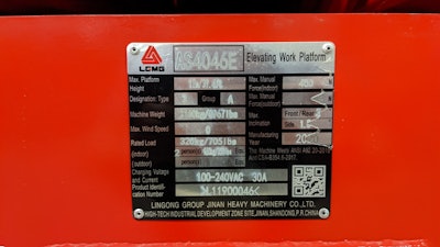 A QR code is included on every machine, scannable with smartphones, which allows LGMG’s system to accurately track the machine via internal procedures.