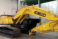 Shown is the first unit to roll off the production floor at the Spartanburg excavator manufacturing facility in 2016.