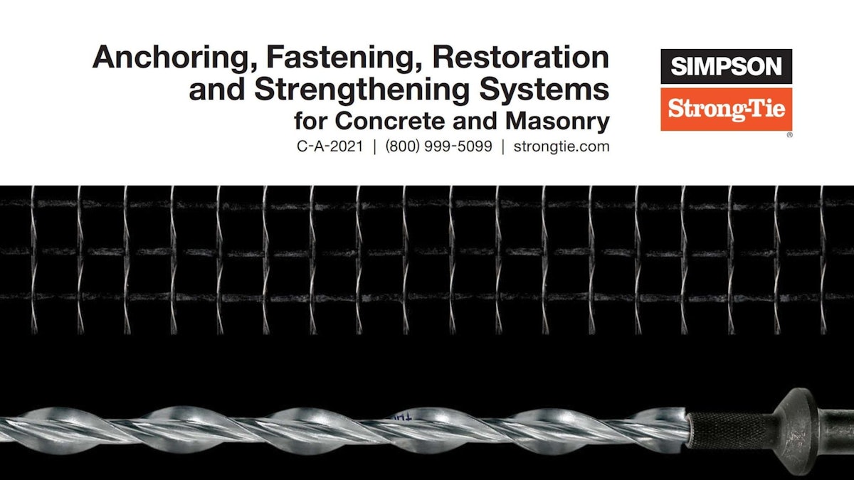 Anchoring, Fastening and Restoration Systems for Concrete and Masonry  Catalog