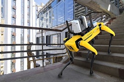 Leica Rtc360 On Boston Dynamics Spot Mobile Robot Covering Scans In Difficult Or Hazardous Terrains