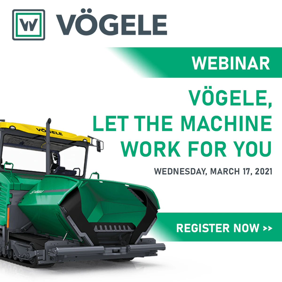 VÖGELE, Let the machine work for you - Vimarsana News