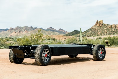 The design will utilize a skateboard-type chassis similar to that proposed by manufacturers developing Class 1 and 2A electric vehicles.