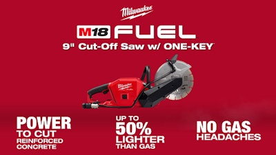 M18 FUEL 9 in. Cut Off Saw with One Key From Milwaukee Tool Corp
