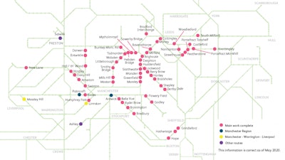 North England rail station platform extension project