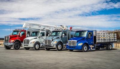 Kenworth new models include the T180 (Class 5), T280 (Class 6), T380 (Class 7) and T480 (light Class 8). There are also vocational model variants known as the T380V and T480V.