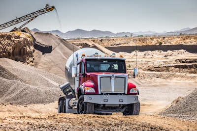 There is a vocational ‘sloped’ hood for the T380V and T480V.