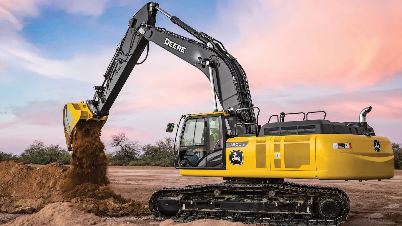 John Deere SmartGrade 210G LC and 350G LC excavators From: John Deere - Vimarsana News