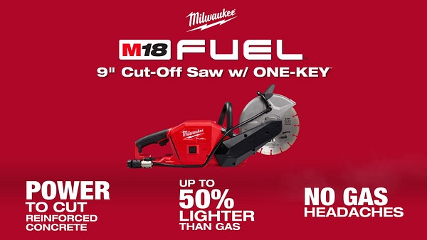 M18 FUEL 9 in. Cut Off Saw with One Key From Milwaukee Tool Corp