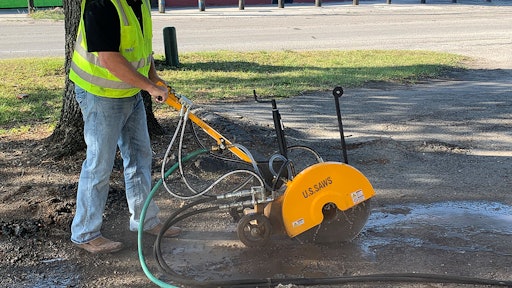 Walk behind saw online cutter