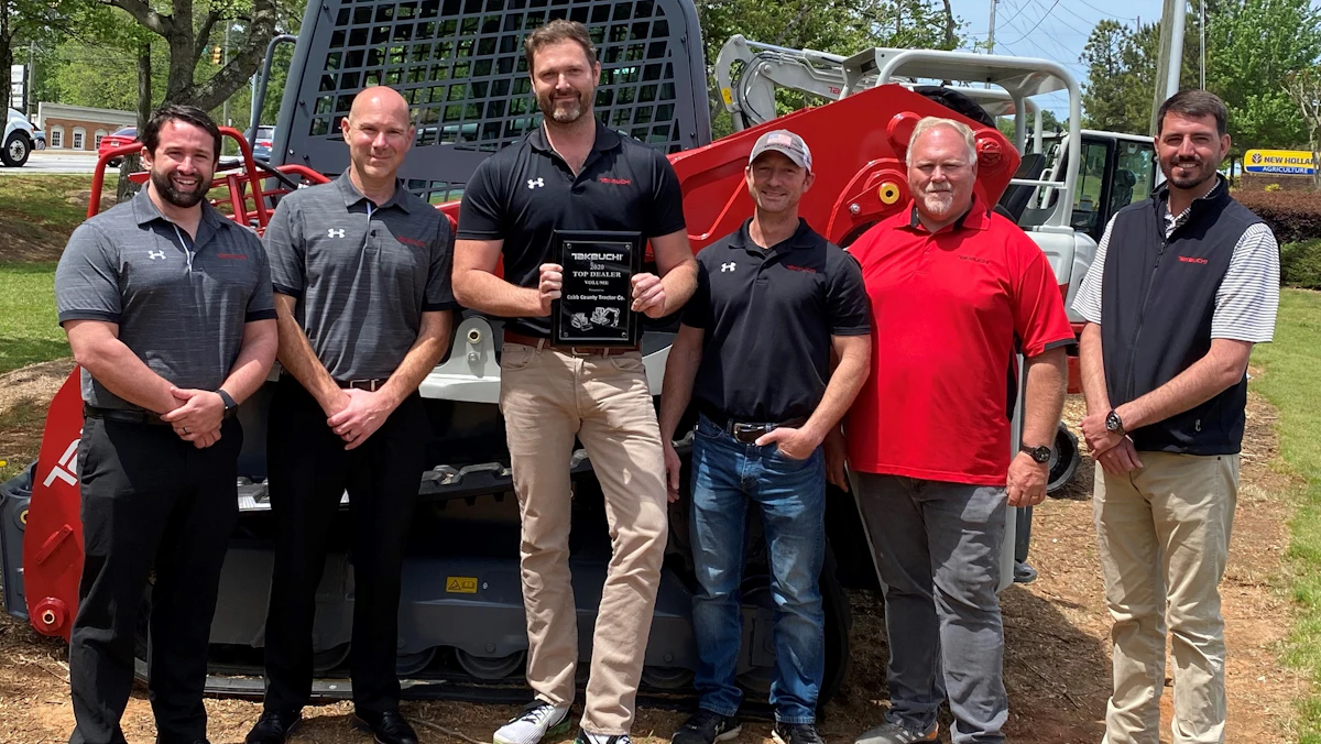 Cobb County Tractor Recognized as Takeuchi's Top Sales Volume Dealer - Vimarsana News
