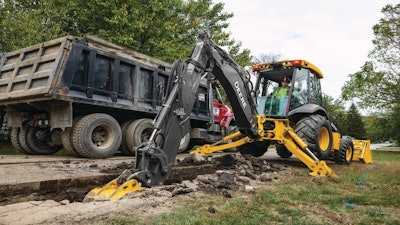The 310L, the latest generation of the original model, remains a cornerstone within the company's backhoe lineup.