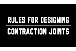 Rules for Designing Concrete Contraction Joints