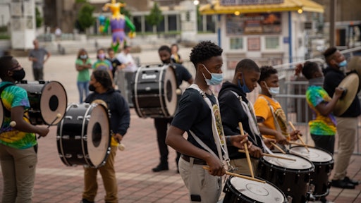 Members of The Roots of Music performed at the 2021 PCI Convention's Welcome Reception in New Orleans. PCI Cares raised $5,000 for The Roots of Music.