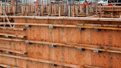 APA-trademarked concrete form panels can be used repeatedly with proper care.