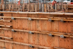 APA-trademarked concrete form panels can be used repeatedly with proper care.