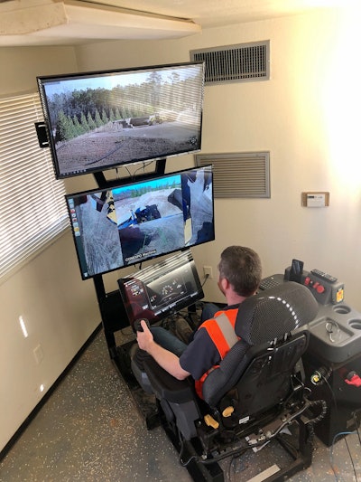 The universal Command station includes a “virtual cab” with the ability for a single operator to switch machines and jobsites at the touch of a button.
