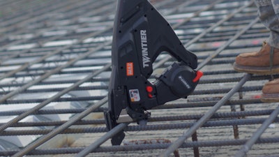 Putting the Latest Stand-Up Rebar Tying Tool to Work at a Precast Plant