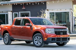 The Ford Maverick offers an affordable unibody design with standard full-hybrid powertrain provides an EPA estimated rating of 40 mpg in the city that gives the pickup a range of up to 500 miles on a single tank of gas.