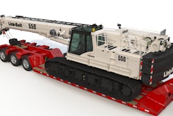 TCC-550 features a full-power 36.5 to 115 feet, four-section boom.