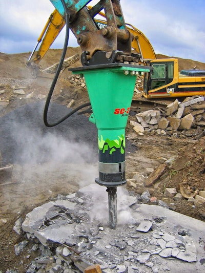 Montabert recommends every 40 to 50 hours of breaker operation to remove the tool ad inspect. Reseal the breaker anywhere from 350 to 500 hours if the hammer is not leaking.