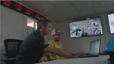 Aerial images were amended with plan data and used extensively in coordinating work.