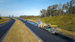 Thompson-Arthur put down 745,000 tons of asphalt from the company's plant locations. Teams utilized Weiler material transfer vehicles to keep the flow of material moving to the company's Vogele pavers.