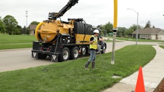 The Vermeer VXT300 vac truck is outfitted with an 8-cu.-yd. spoil tank, 6-in. dig tube and the ability to carry up to 800 gal. of water so crews can maximize productivity on the job.