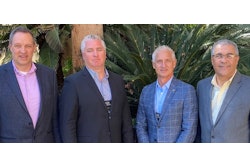 Chris Neilson ALLU project manager; Robert Cycon Bejac vice president; Ron Barlet, Bejac president and Edison Rocha, ALLU vice president of distribution.